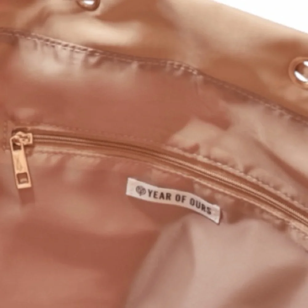 Year Of Ours Nylon Tan Backpack With Adjustable Straps NWT